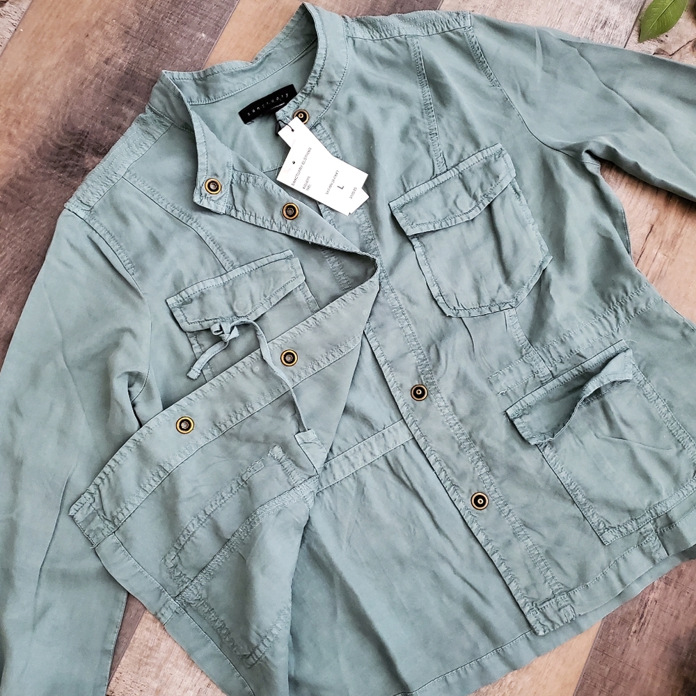 Sanctuary Anthro Safari Jacket Trellis - Picture 4 of 5